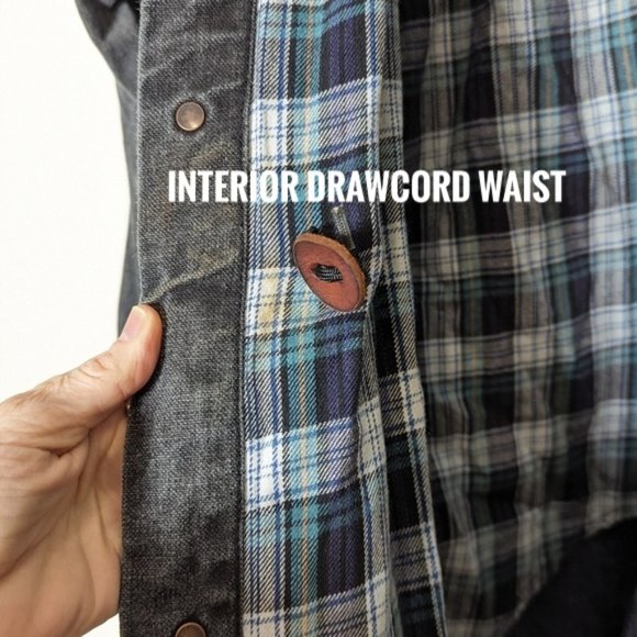 Vintage Outback Canvas Duster Coat Washed Black Western Rancher L - Picture 9 of 15